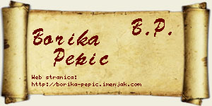 Borika Pepić vizit kartica